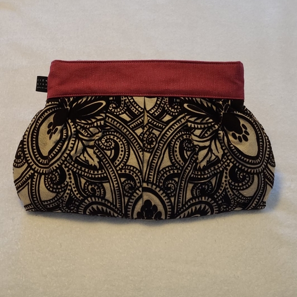 ❤SALE 2 FOR 30❤1154 Lill Studio clutch one of a kind pink black - Picture 2 of 7